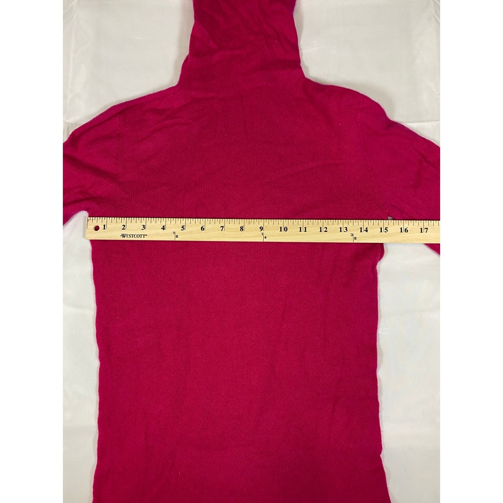 MANTO Fuchsia Cashmere Turtleneck Sweater Long Sleeve Made in Italy Women's S - Picture 9 of 11